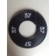 Maatring 9cm zwart/wit 57 